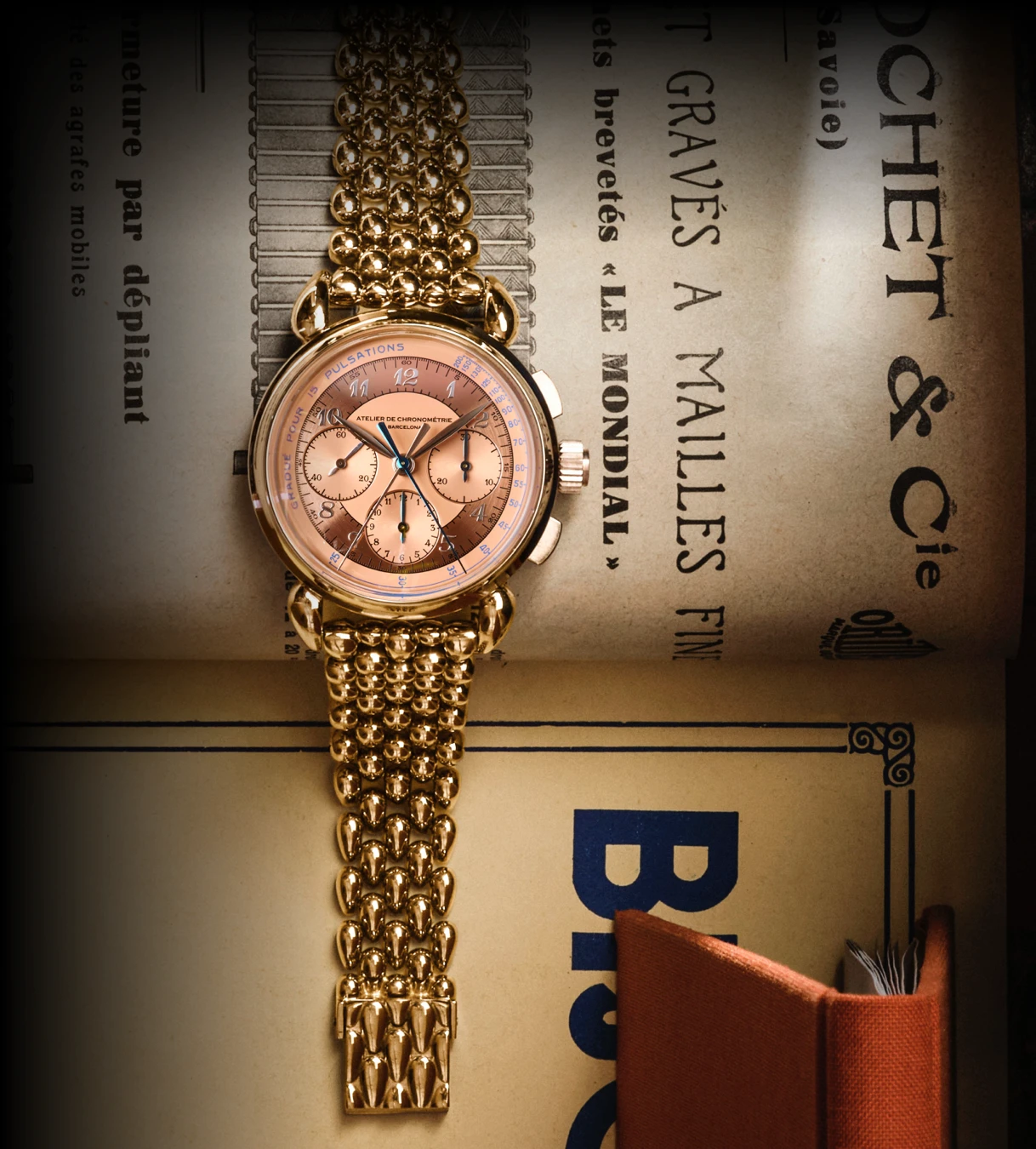 Atelier de Chronométrie AdC99 split-seconds chronograph with salmon dial
